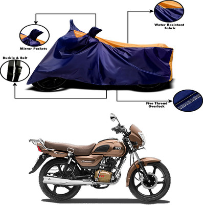 THE REAL ARV Two Wheeler Cover for TVS(Radeon, Orange, Blue)