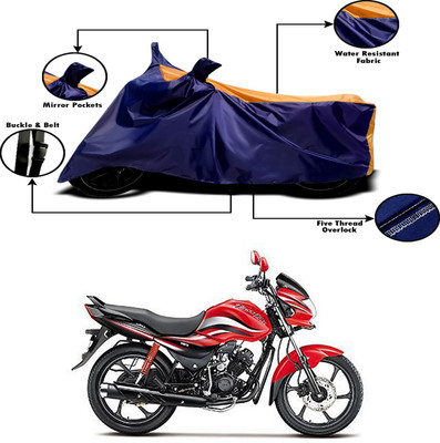 APNEK Two Wheeler Cover for Hero(Passion Pro TR, Orange, Blue)