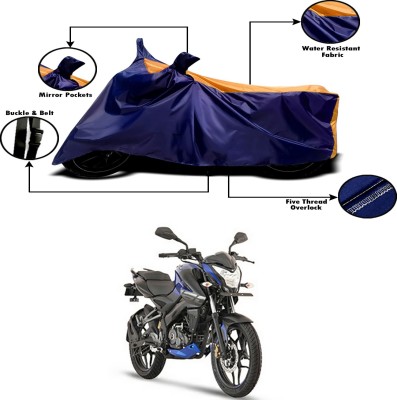 APNEK Two Wheeler Cover for Bajaj(Pulsar 160 NS DTS-i, Orange, Blue)