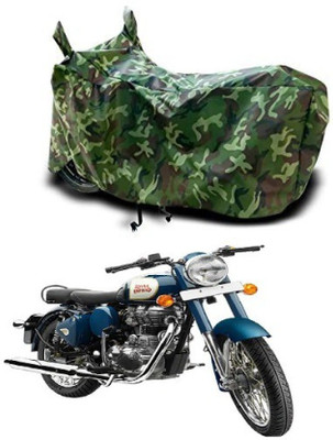 Qmarts Waterproof Two Wheeler Cover for Royal Enfield(Bullet Electra Twinspark, Multicolor)
