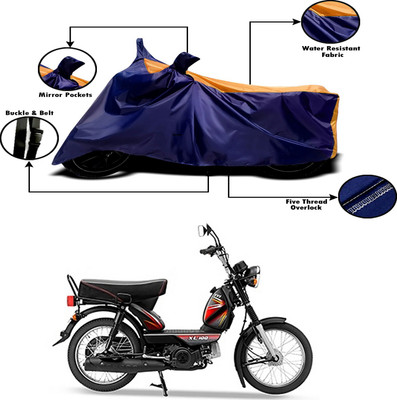 THE REAL ARV Two Wheeler Cover for TVS(XL 100, Orange, Blue)