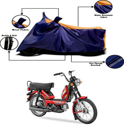 APNEK Two Wheeler Cover for TVS(Heavy Duty Super XL, Orange, Blue)