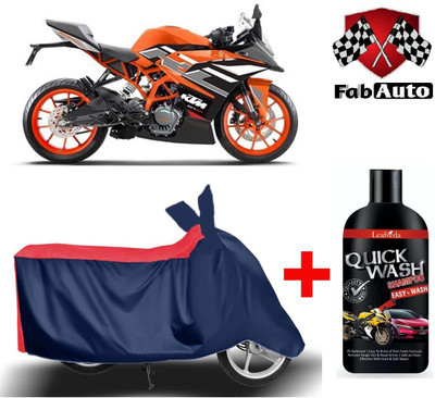 FabAuto Waterproof Two Wheeler Cover for KTM(RC 125, Blue)