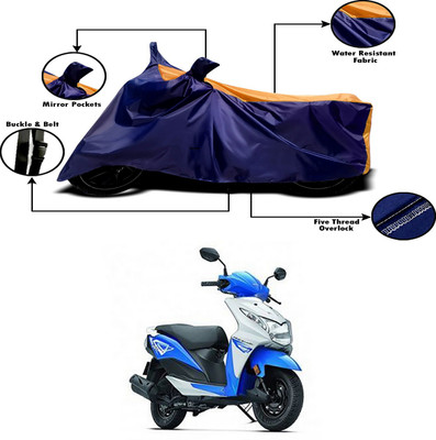 Aheke Waterproof Two Wheeler Cover for Honda(Dio, Orange, Blue)