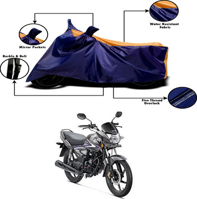 APNEK Two Wheeler Cover for Honda(CB Shine, Orange, Blue)