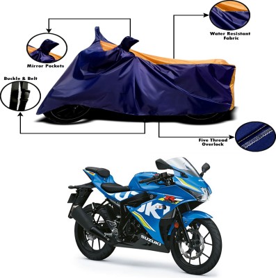 Aheke Waterproof Two Wheeler Cover for Suzuki(Gixxer, Orange, Blue)