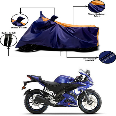 APNEK Two Wheeler Cover for Yamaha(YZF R15 V3.0, Orange, Blue)