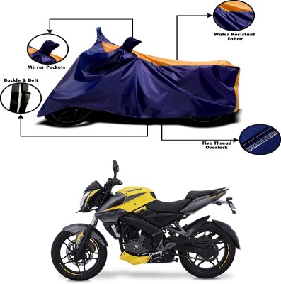 Genipap Two Wheeler Cover for Bajaj(Pulsar NS 200, Orange, Blue)