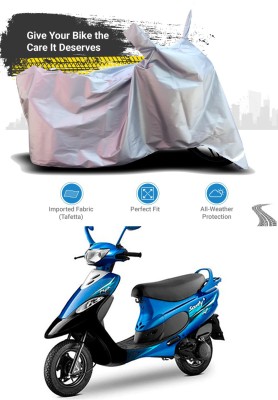 Ascension Two Wheeler Cover for TVS(Scooty Pep+, Silver)