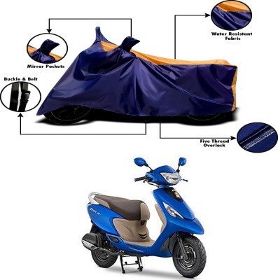 Ascension Two Wheeler Cover for TVS(Scooty Zest 110, Orange, Blue)