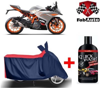 FabAuto Waterproof Two Wheeler Cover for KTM(RC 390, Blue)