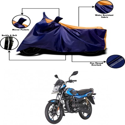 Genipap Two Wheeler Cover for Bajaj(Platina 110 H-Gear, Orange, Blue)