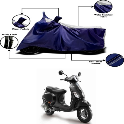 Ascension Two Wheeler Cover for Piaggio(Vespa, White, Blue)