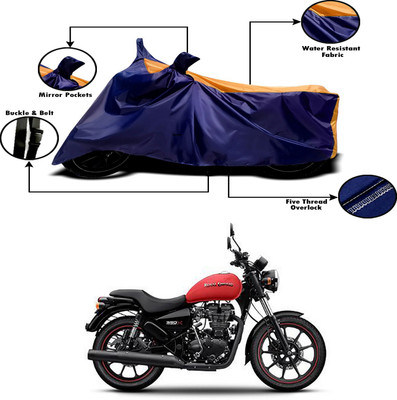AutoRash Two Wheeler Cover for Royal Enfield(Thunderbird 350, Orange, Blue)