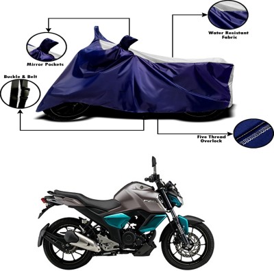 Ascension Two Wheeler Cover for Yamaha(FZ-S, White, Blue)