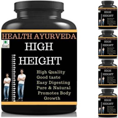 Hindustan Ayurveda health ayurveda high height plain flavor pack of 5 height gainer(5 x 0.1 kg)