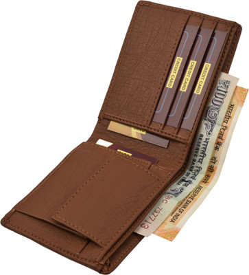GULLAK Men Casual Tan Artificial Leather Card Holder(8 Card Slots)