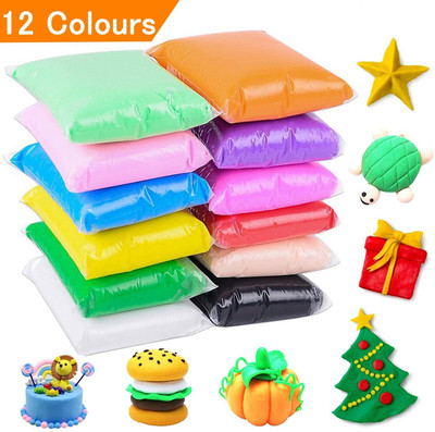 Shopex Bouncing Clay 12 Colors Magic Clay Nature Color DIY Air Dry Clay with Tools as Best Present for Children Toy for Kids
