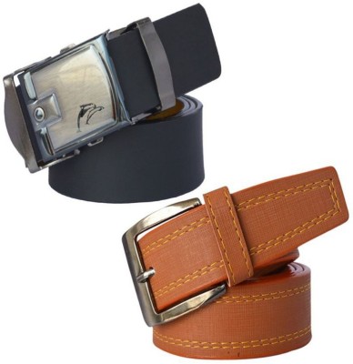 Micron Men Black, Tan Artificial Leather Belt