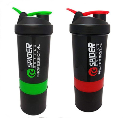 DUT 500 ml Plastic Shaker(Pack of 2, Multicolor)