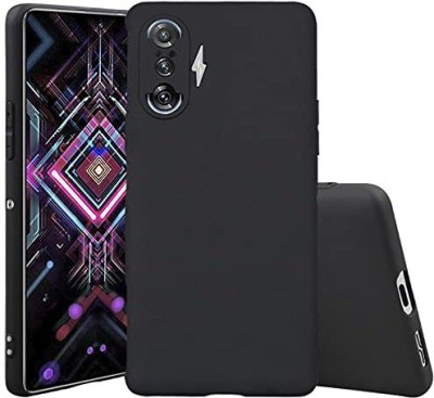 SkyTree Back Cover for Xiaomi Poco F3 GT(Black, Dual Protection, Silicon, Pack of: 1)