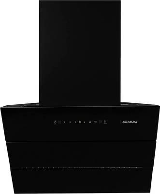 Eurodomo HOOD GRAND FL SC BK 60 Auto Clean Wall Mounted Chimney  (Black 1350 CMH)