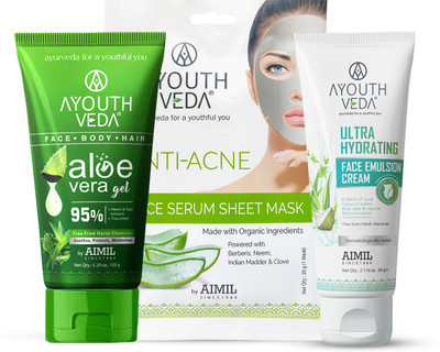 Ayouthveda aloe vera face care kit(3 Items in the set)
