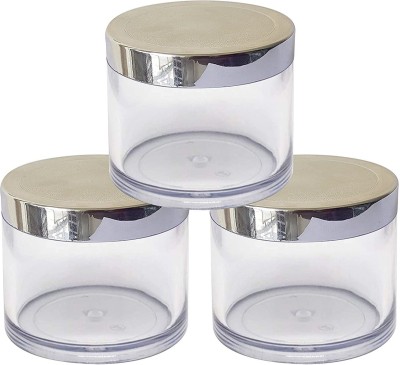 Zenvista Packagings Plastic Utility Container  - 100 ml(Pack of 3, Clear, Silver)