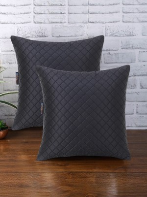 Mezposh Geometric Cushions Cover(Pack of 2, 40 cm*40 cm, Black)