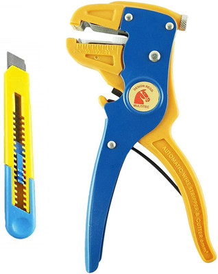 Gilhot Multitec Heavy Duty Self Adjusting Wire Stripper with Cutter Automatic Adjusting Tool | Work for Cable 0.2 to 6 MM multitech wire stripper Wire Cutter