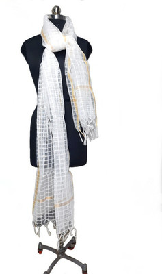 The SDF India Pure Cotton Checkered Women Dupatta