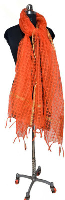 The SDF India Pure Cotton Checkered Women Dupatta