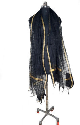 The SDF India Pure Cotton Checkered Women Dupatta