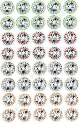 ROOPREKHA 40 Pcs Combo Red Green Blue Pink CLR 9 watt Led DOB Material - 10pcs each Color Light Electronic Hobby Kit