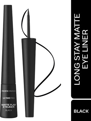 FACES CANADA Ultime Pro Matte Play Eyeliner | Matte Finish | Waterproof, Smudgeproof 2.5 ml(Black)