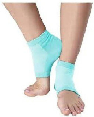 H D Enterprise Heel Pain Relief Silicone Gel Heel Socks for best Heel Protector (BLUE) Heel Support(Blue)