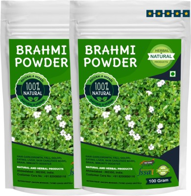 NATURAL AND HERBAL PRODUCTS Brahmi Powder | Waterhyssop | Bacopa Monnieri | Thyme Leaved Gratiola For Hair Care, Eating, Liver, Skin Care(Face Mask, Skin Brightening, Evens Skin Tone)(200 g)