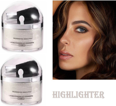 ADJD Professional Oil Control Shimmer Silver Highlighter Pack Of 2 Highlighter(Silver)