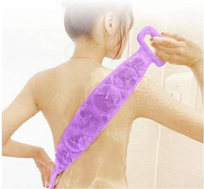 CareHut Silicone Back Scrubber, Bath Shower,Body Massage Brush Silicone Bath Towel Body Brush Belt, Cleaning Shower Strap, Double-Sided Washing Peeth Scrubber for Men & Women [Purple , 1 piece ]