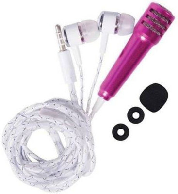 Clairbell ICF_432J_ Karaoke Singing Microphone Metal Sing Mic for Phone, for Computer, for PC Audio Cable with Stereo Earphone Compatible with all smart & IOS devices Microphone
