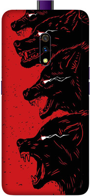 OggyBaba Realme X Mobile Skin(Red Wolf Skin Matte Finish)