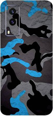 BUGGU Vivo V21e, vivo v21e Mobile Skin(Ultra Super Camouflage Blue Skin With High Matte Finish., Mobile Skin (Back+Side+Camera))