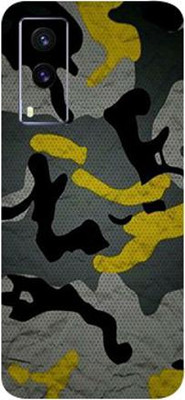 BugguSkin Vivo V21e Mobile Skin(Ultra Super Camouflage Yellow Skin With High Matte Finish.)