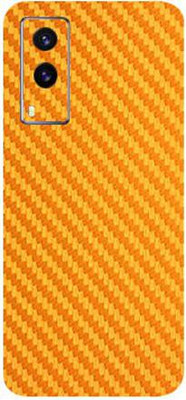 BUGGU Vivo V21e, vivo v21e Mobile Skin(Ultra Super Golden Carbon Fiber Skin With High Matte Finish., Mobile Skin (Back+Side+Camera))