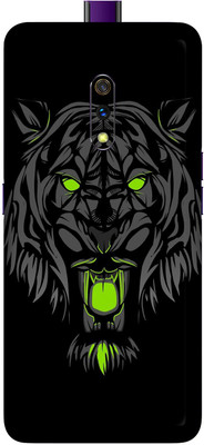 OggyBaba Realme X Mobile Skin(Green Tiger Skin Matte Finish)
