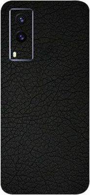 BugguSkin Vivo V21e Mobile Skin(Ultra Super Black Leather Skin With High Matte Finish.)