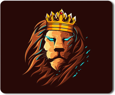 Eagletail India Lion Crown Designer Gaming Non-Slip Rubber Base Mouse Pad for Laptop/Computer (23 cm x 19 cm) MP396 Non Slip Base Mousepad(Multicolor)