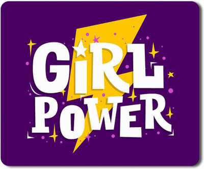 Flair Print Visibee Girl Power Designer Gaming Non-Slip Rubber Base Mouse Pad for Laptop/Computer (23 cm x 19 cm) MP328 Non Slip Base Mousepad(Multicolor)