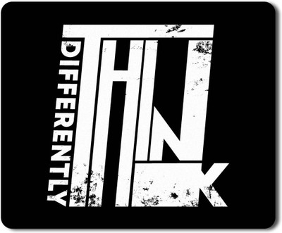 Flair Print Visibee Think Differently Designer Gaming Non-Slip Rubber Base Mouse Pad for Laptop/Computer (23 cm x 19 cm) MP265 Non Slip Base Mousepad(Multicolor)