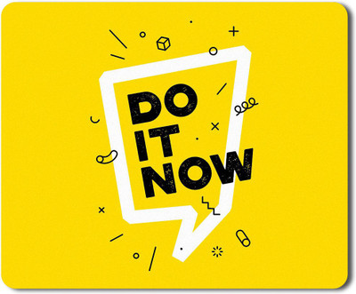 Flair Print Visibee Do it now Designer Gaming Non-Slip Rubber Base Mouse Pad for Laptop/Computer (23 cm x 19 cm) MP504 Non Slip Base Mousepad(Yellow)